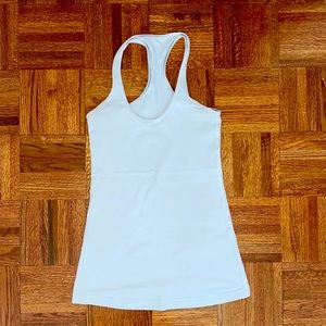 LuluLemon racer back tank, White, Size 4